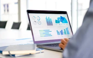 Graphs And Charts On Laptop